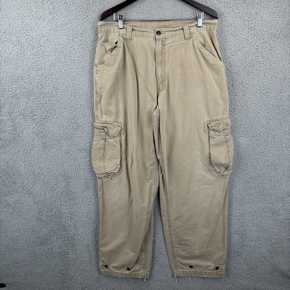 Vintage 90s Levi's Cargo Pants Mens 36x34 Khaki Baggy Grunge Skater Made USA